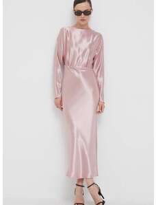 Рокля Calvin Klein в розово дълга със стандартна кройка