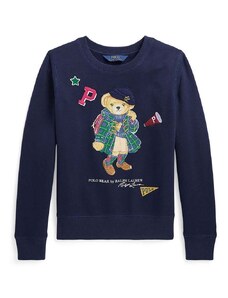 Детски пуловер Polo Ralph Lauren в тъмносиньо от лека материя