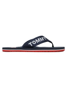 Джапанки Tommy Jeans Flip Flop Logo Tape EM0EM01147 Twillight Navy C87