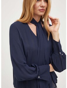 Блуза BOSS в тъмносиньо с изчистен дизайн