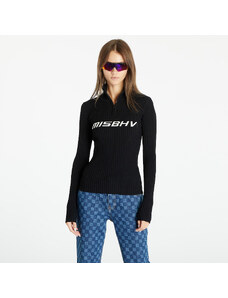 MISBHV Knitted Quarter-Zip Long Sleeve Sweater Black