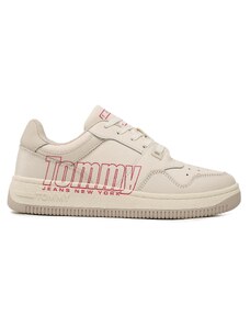 Сникърси Tommy Jeans Tjw Retro Basket Branding Lc EN0EN02264 Ivory YBI