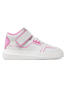Сникърси Calvin Klein Jeans Chunky Cupsole Laceup Mid YW0YW00691 White/Neon Pink 0LA