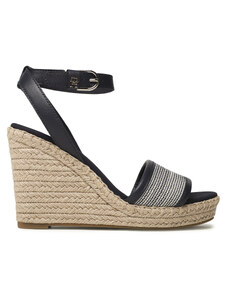 Еспадрили Tommy Hilfiger Th Woven High Wedge FW0FW07344 Space Blue DW6