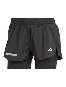 ADIDAS PERFORMANCE Спортен панталон 'Ultimate Two-In-One' светлосиво / черно / бяло
