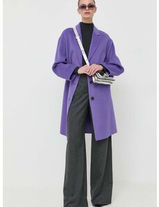 Вълнено палто Beatrice B в лилаво преходен модел с уголемена кройка