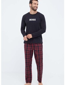 Пижама BOSS мъжка в червено с десен 50488084