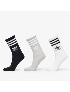 adidas Originals adidas Mid Cut Crew Socks 3-Pack White/ Medium Grey Heather/ Black