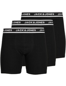 JACK & JONES Боксерки черно / бяло