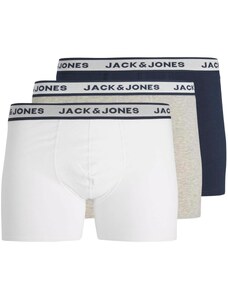 JACK & JONES Боксерки нейви синьо / светлосиво / черно / бяло