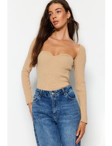 Trendyol норка скъпа яка подробни трикотаж пуловер