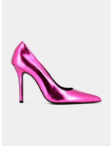 Кожени обувки с тънък ток Jonak DINERA CUIR METALLISE в розово 3300238