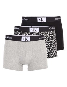 Calvin Klein Underwear Боксерки сив меланж / черно / бяло