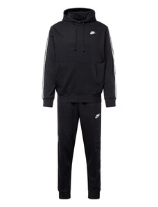 Nike Sportswear Облекло за бягане 'CLUB FLEECE' черно / бяло
