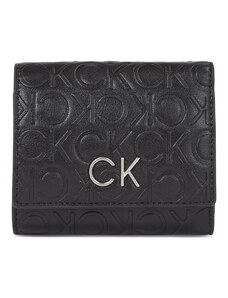 Дамски портфейл Calvin Klein Re-Lock Trifold Xs Emb K60K611321 Ck Black BAX