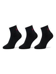 Комплект 3 чифта дълги чорапи мъжки Polo Ralph Lauren 449655220001 Black