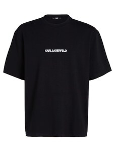 Karl Lagerfeld Тениска 'Ikonik' черно / бяло