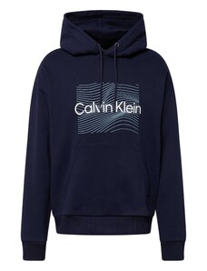 Calvin Klein Суичър светлосиньо / тъмносиньо / мръсно бяло