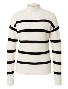 VILA Пуловер 'RIL' черно / бяло