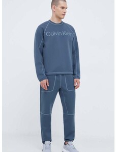 Панталон за трениране Calvin Klein Performance в сиво с апликация