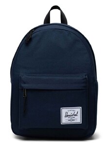 Раница Herschel Classic Backpack в тъмносиньо голям размер с изчистен дизайн