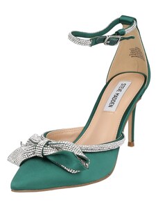 STEVE MADDEN Дамски обувки на ток с отворена пета 'Lumiere' смарагдово зелено / сребърно