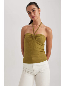 DEFACTO Slim Fit Strapless Ribbed Camisole Undershirt