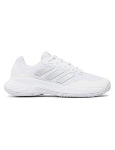 Обувки adidas Gamecourt 2.0 Tennis HQ8476 Cloud White/Silver Metallic/Cloud White