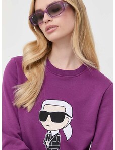 Суичър Karl Lagerfeld в лилаво с апликация