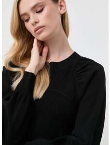Пуловер Karl Lagerfeld дамски в черно от лека материя