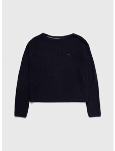 Памучен пуловер Tommy Hilfiger в тъмносиньо от лека материя WW0WW40345