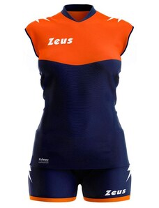 Волейболен Екип ZEUS Kit Volley Sara Slim Fit Blu/Arancio Fluo