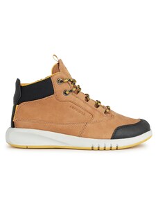 Зимни обувки Geox J Aeranter Boy Abx J04CYA 0CL11 C6F2G S Brown/Dk Yellow