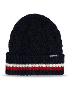 Шапка Tommy Hilfiger Monotype Chunky Knit Beanie AM0AM11506 Space Blue DW6