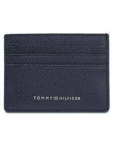 Калъф за кредитни карти Tommy Hilfiger Th Struc Leather Cc Holder AM0AM11606 Space Blue DW6