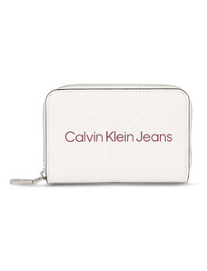 Дамски портфейл Calvin Klein Jeans Sculpted Med Zip Around Mono K60K607229 Ivory YBI