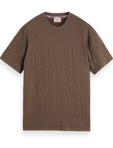 SCOTCH & SODA T-Shirt Jacquard 173009 SC6362 dark taupe