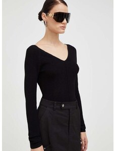 Пуловер Gestuz дамски в черно от лека материя