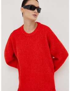 Вълнен пуловер Gestuz дамски в червено