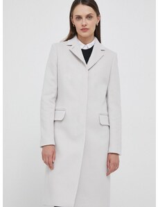 Вълнено палто Calvin Klein в сиво преходен модел
