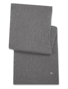 Зимен шал Calvin Klein Re-Lock Knit Scarf 30X180 K60K611128 Mid Grey Heather P4A