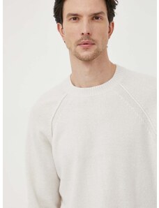 Вълнен пуловер Calvin Klein мъжки в бежово от лека материя