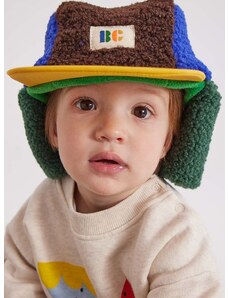Детска шапка Bobo Choses в зелено от плътен трикотаж