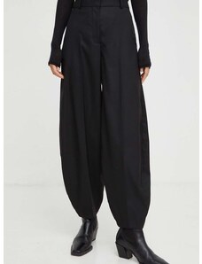 Панталон By Malene Birger в черно с широка каройка, с висока талия