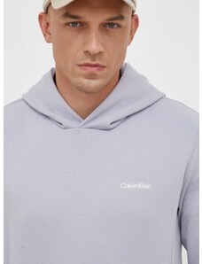 Суичър Calvin Klein в сиво с качулка изчистен дизайн K10K109927