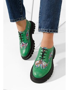 Zapatos Дамски обувки brogue Henise V5 зелен