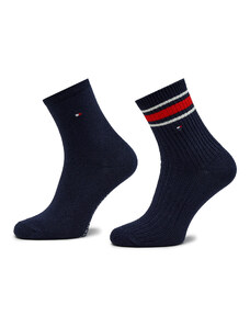 Комплект 2 чифта дълги чорапи дамски Tommy Hilfiger 701224914 Navy 002