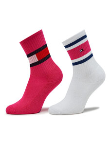 Комплект 2 чифта дълги чорапи детски Tommy Hilfiger 394020001 Magenta 027