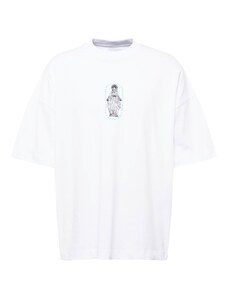 TOPMAN Тениска аквамарин / черно / бяло