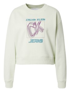 Calvin Klein Jeans Суичър 'Relaxed' мента / нефритено зелено / лилав